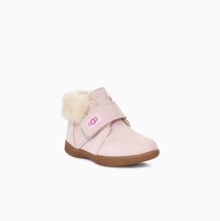 UGG Nolen Grey Pink Boots for Toddlers (CZLO34685)